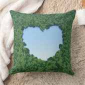 ハート形湖 クッション (ブランケット)