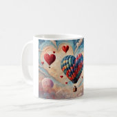 ハート形熱気球 コーヒーマグカップ (正面左)