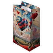 ハート形熱気球 スモールペーパーバッグ (正面アングル)