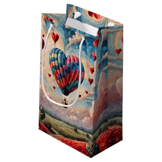 ハート形熱気球 スモールペーパーバッグ (裏面アングル)