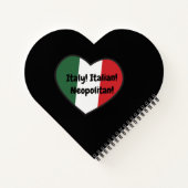 ハート形状スパイラルノート – イタリアンテーマ ノートブック (裏面)