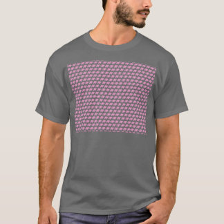 ハート形状パターンピンク色の小さなオブジェクト割れ Tシャツ