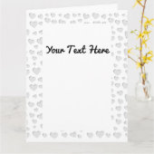 ハート形状フェイク紙カットアウト カード (黄色い花)