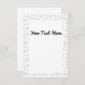 ハート形状フェイク紙カットアウト サンキューカード (正面/裏面)