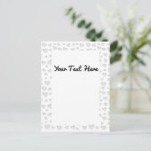 ハート形状フェイク紙カットアウト ポストカード (スタンド正面)