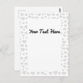 ハート形状フェイク紙カットアウト ポストカード (正面/裏面)