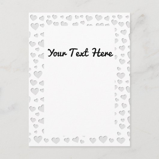 ハート形状フェイク紙カットアウト ポストカード (正面)