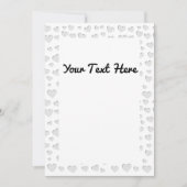 ハート形状フェイク紙カットアウト 招待状 (正面)