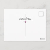 ハート形状誕生日カード ポストカード (裏面)