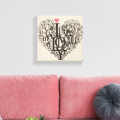ハート形状 キャンバスプリント (インサイチュ (リビング))