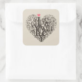 ハート形状 スクエアシール (バッグ)