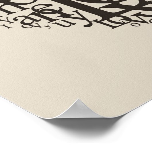 ハート形状 ポスター (角)