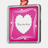 ハート形状 メタルオーナメント (左)