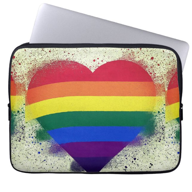 ハート形状 ラップトップスリーブ (正面)