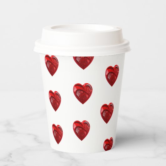 ハート形状 紙コップ (正面)