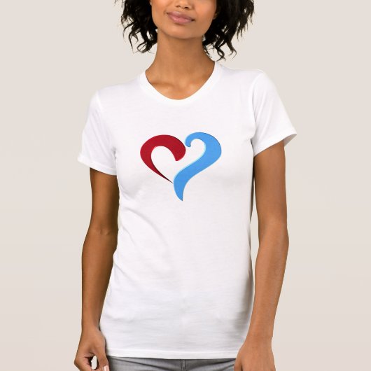 ハート形状 Tシャツ (正面)