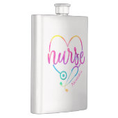 ハート形聴診器を持つ「ナース」 フラスク (右)