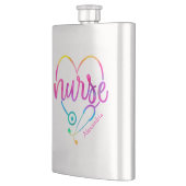 ハート形聴診器を持つ「ナース」 フラスク (左)