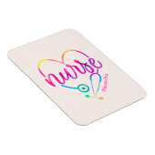 ハート形聴診器を持つ「ナース」 マグネット (右側)