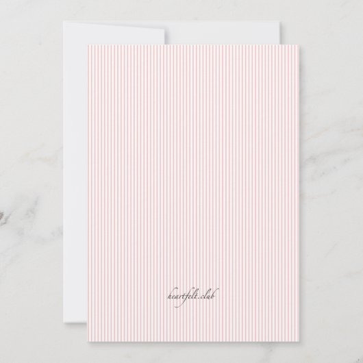 ハート後を追看護学校の卒業招待状 招待状 (裏面)