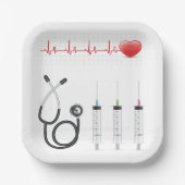 ハート性心疾患患者 ペーパープレート (正面)