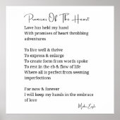 ハート恋詩のポスターのウォールアートの約束 ポスター (正面)