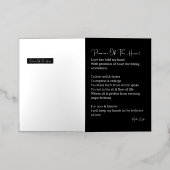 ハート恋詩のポスターのウォールアートの約束 箔グリーティングカード (外側レイダウン)