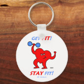 ハート患者やる気を起こさせる心フィットネス キーホルダー (正面)