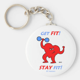 ハート患者やる気を起こさせる心フィットネス キーホルダー