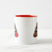 ハート愛ウンチEmoji ツートーンマグカップ (中央)