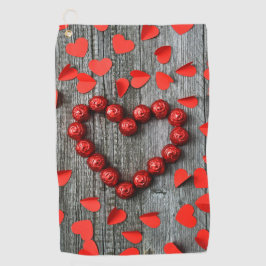 ハート愛ハートのゴルフパターン運命の運命 ゴルフタオル