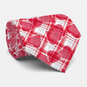 ハート愛バレンタインのパターンのテクスチストライプのャ ネクタイ (ロール)