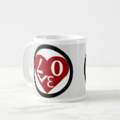 ハート愛マグ コーヒーマグカップ (正面左)