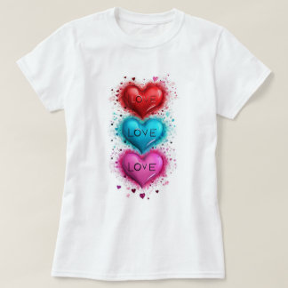 ハート愛レディースTシャツ Tシャツ