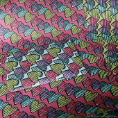 ハート愛好家かわいいレトロなバレンタインデー ラッピングペーパーシート