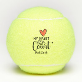 ハート愛私のハートは裁判所バレンタイン テニスボール