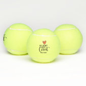 ハート愛私のハートは裁判所バレンタイン テニスボール (マルチ)