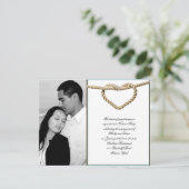 ハート愛結び目の西部の結婚式の婚約 招待状 (スタンド正面)