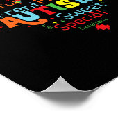 ハート愛自閉症リボンサポート精神衛生 ポスター (角)