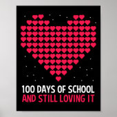 ハート愛100日の学校ギフト先生Stu ポスター (正面)