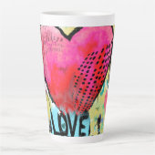 ハート愛 カフェラテマグ (正面)