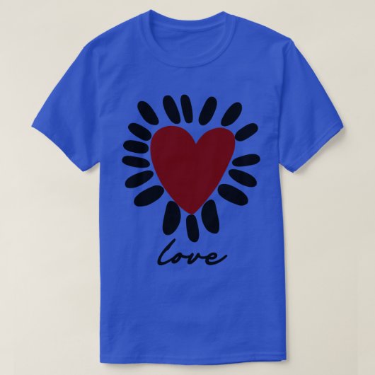 ハート愛 Tシャツ (デザイン正面)