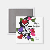 ハート感じ保存の日付 マグネット (正面/裏面)