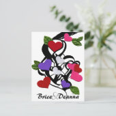 ハート感じ保存の日付 案内ポストカード (スタンド正面)