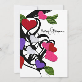 ハート感じ結婚式招待状 招待状