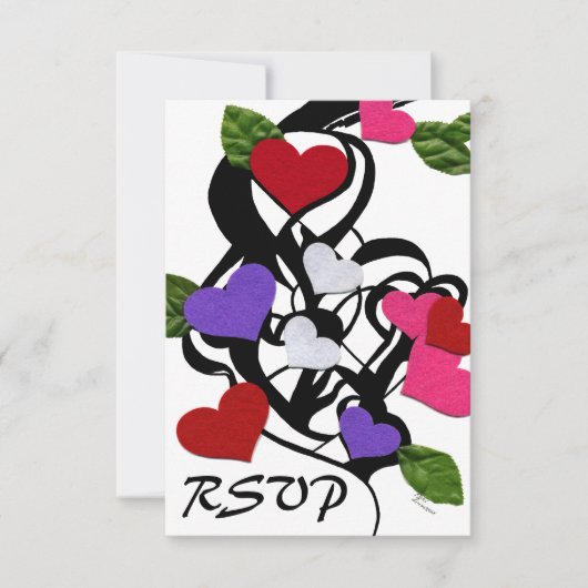 ハート感じRSVP 出欠カード (正面)