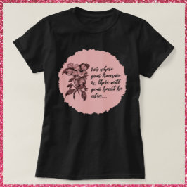 ハート感動的と財宝引用文Tシャツ Tシャツ