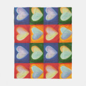 ハート感動的カスタムフリースブランケット フリースブランケット (正面)