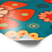 ハート感動的フローラの繁栄かわいらし フォトプリント            (角)