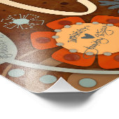 ハート感動的フローラを許可かわいらしする フォトプリント            (角)